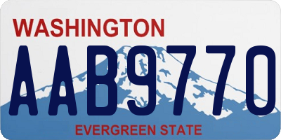 WA license plate AAB9770