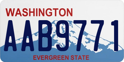 WA license plate AAB9771