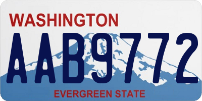 WA license plate AAB9772