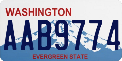 WA license plate AAB9774