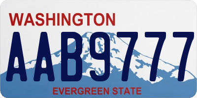 WA license plate AAB9777