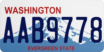 WA license plate AAB9778
