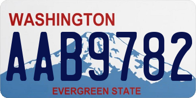 WA license plate AAB9782