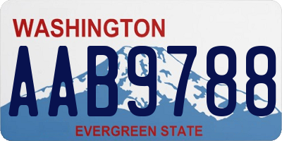 WA license plate AAB9788
