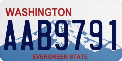 WA license plate AAB9791