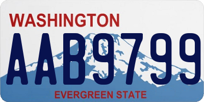WA license plate AAB9799