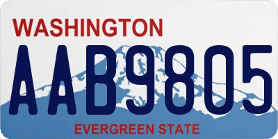 WA license plate AAB9805