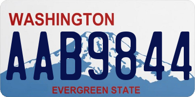 WA license plate AAB9844