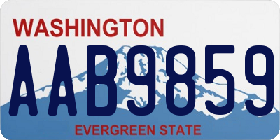 WA license plate AAB9859