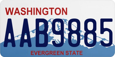 WA license plate AAB9885