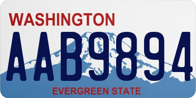 WA license plate AAB9894