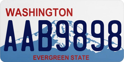 WA license plate AAB9898