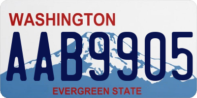 WA license plate AAB9905