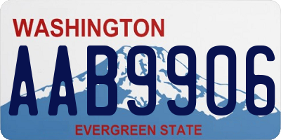 WA license plate AAB9906