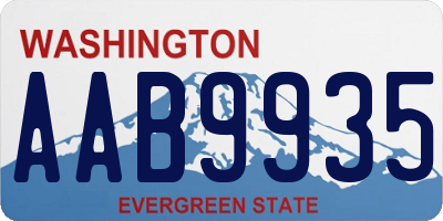 WA license plate AAB9935