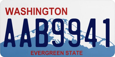 WA license plate AAB9941