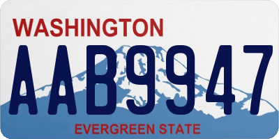 WA license plate AAB9947