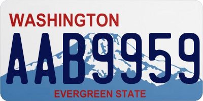 WA license plate AAB9959