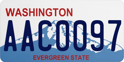 WA license plate AAC0097