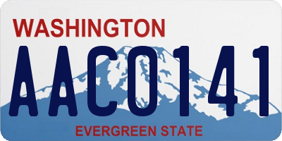 WA license plate AAC0141