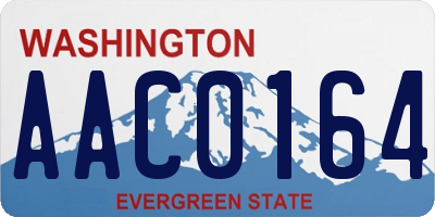 WA license plate AAC0164
