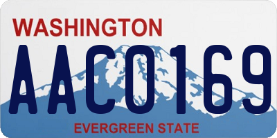 WA license plate AAC0169