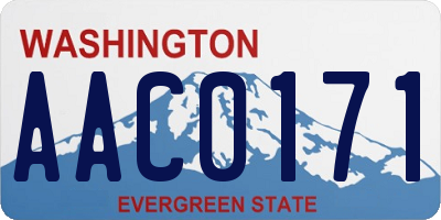 WA license plate AAC0171