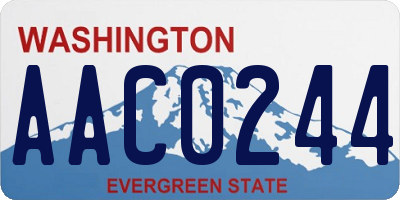 WA license plate AAC0244