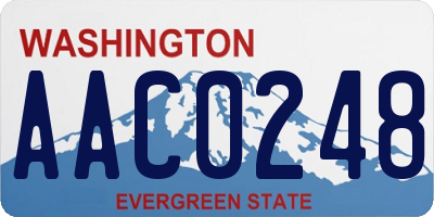 WA license plate AAC0248