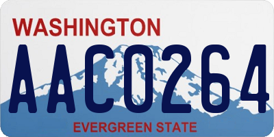 WA license plate AAC0264