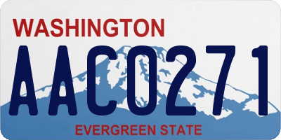 WA license plate AAC0271