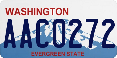 WA license plate AAC0272