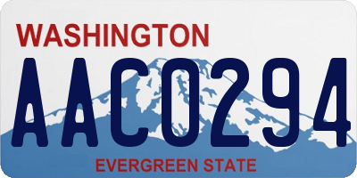 WA license plate AAC0294