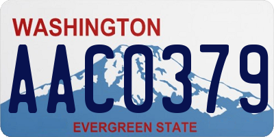 WA license plate AAC0379