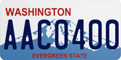 WA license plate AAC0400
