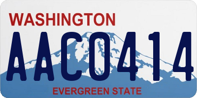 WA license plate AAC0414