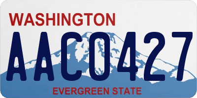 WA license plate AAC0427