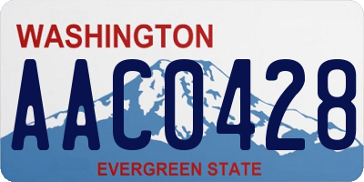 WA license plate AAC0428