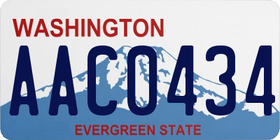 WA license plate AAC0434