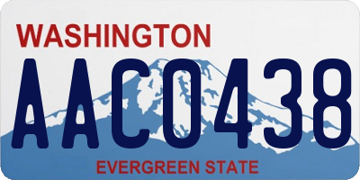 WA license plate AAC0438