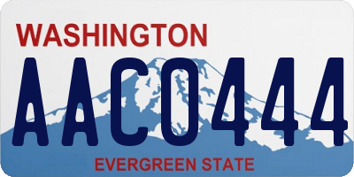 WA license plate AAC0444
