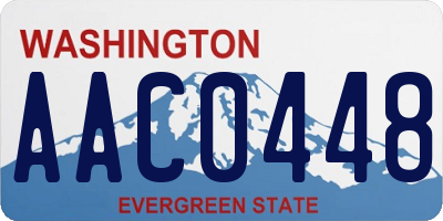 WA license plate AAC0448