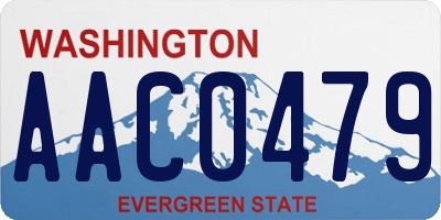 WA license plate AAC0479