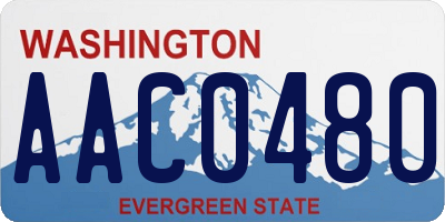 WA license plate AAC0480