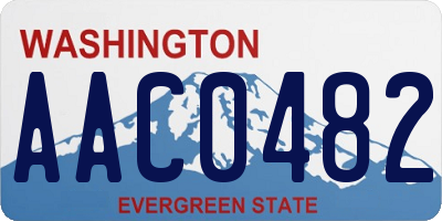 WA license plate AAC0482