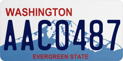 WA license plate AAC0487
