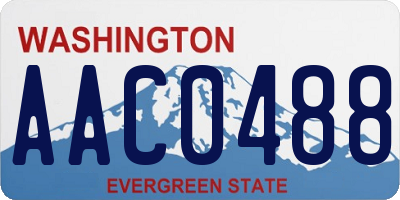 WA license plate AAC0488