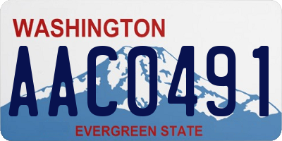WA license plate AAC0491