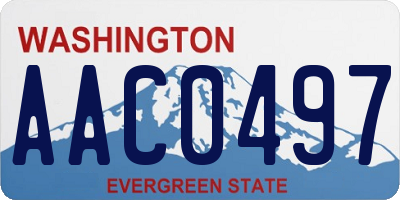 WA license plate AAC0497