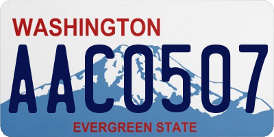 WA license plate AAC0507